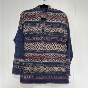Chaps Women’s Multicolor Open Cardigan Size L